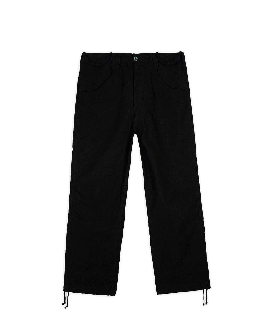 Brain Dead Black Moleskin Cloth Pants | Men's Streetwear Trousers