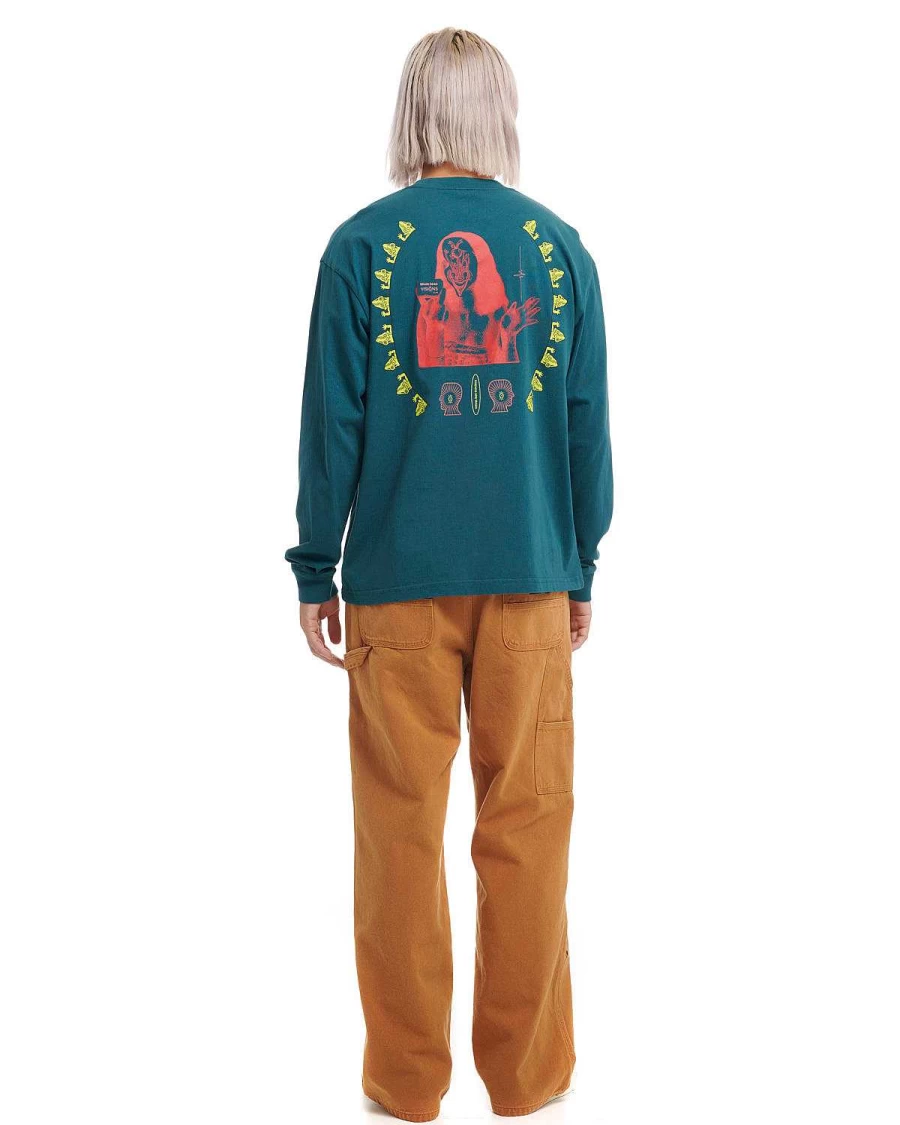 Brain Dead Visions Club Teal Long Sleeve T-Shirt