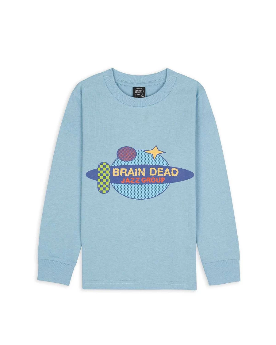Brain Dead Jazz Group Kids Long Sleeve T-Shirt - Sky Blue