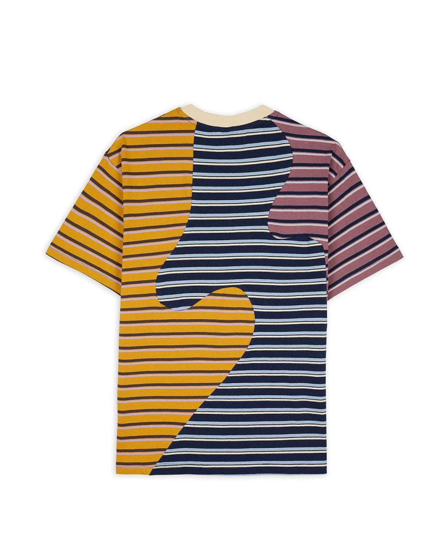 92 Organic Paneled Striped Short Sleeve - Cream Multi