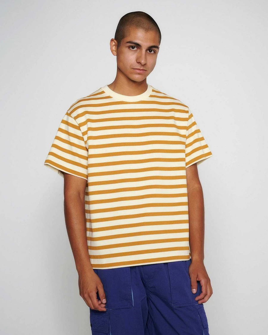 Organic Striped T-Shirt - Gold