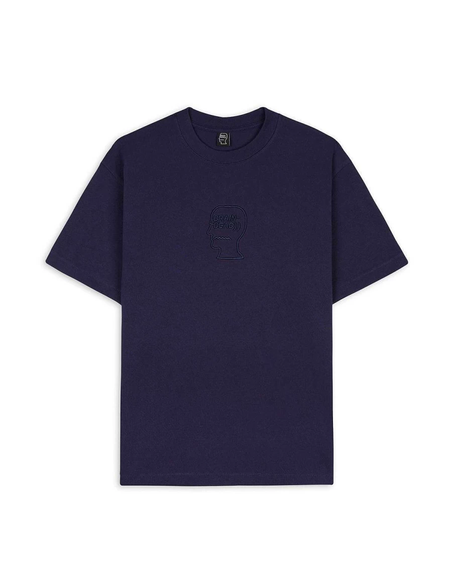 3D Embroidered Logohead Heavy Weight T-Shirt - Navy