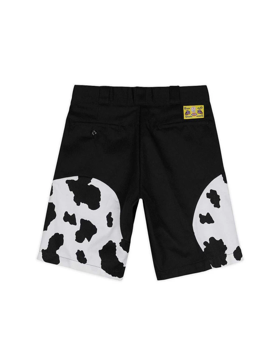 Brain Dead Organic Panel Casual Shorts - Black/White