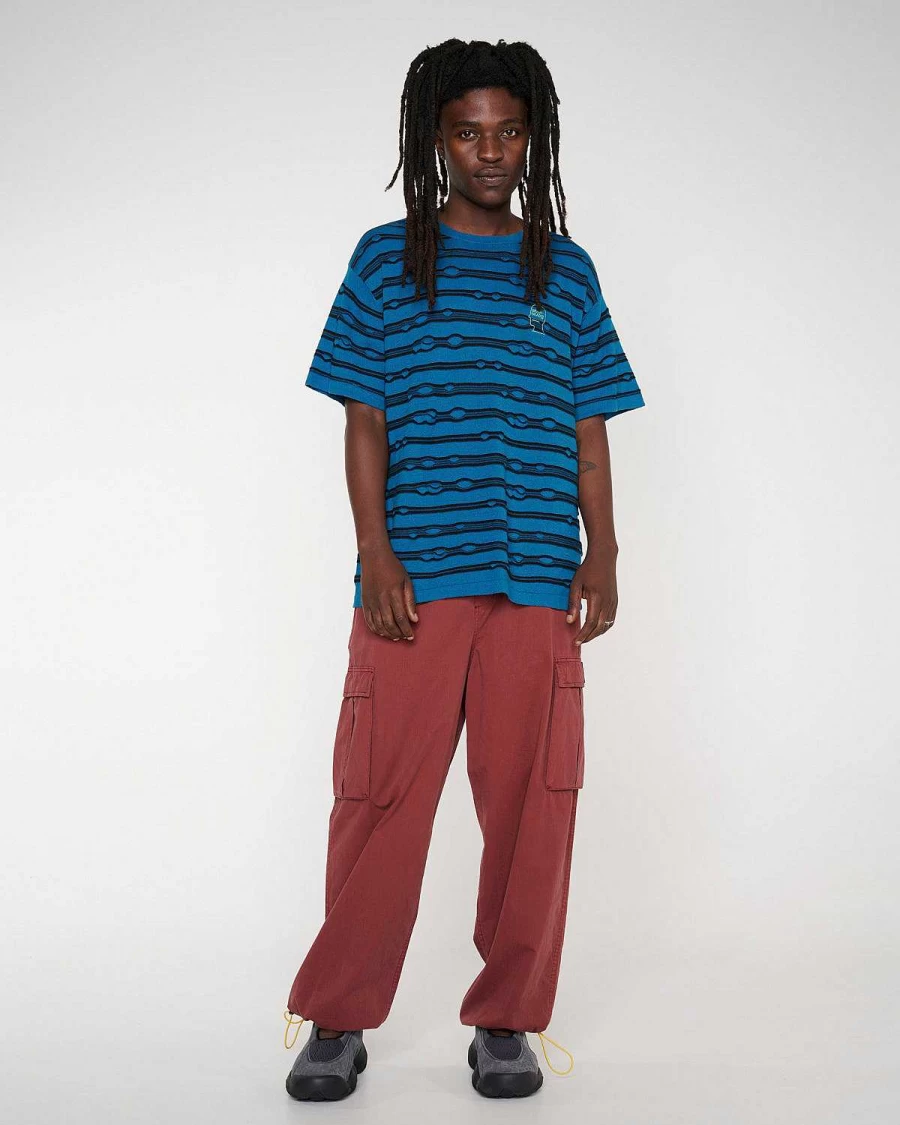 Brain Dead Men's Flight Pant - Washed Red Streetwear Cargo Pants | Lightweight Utility Design