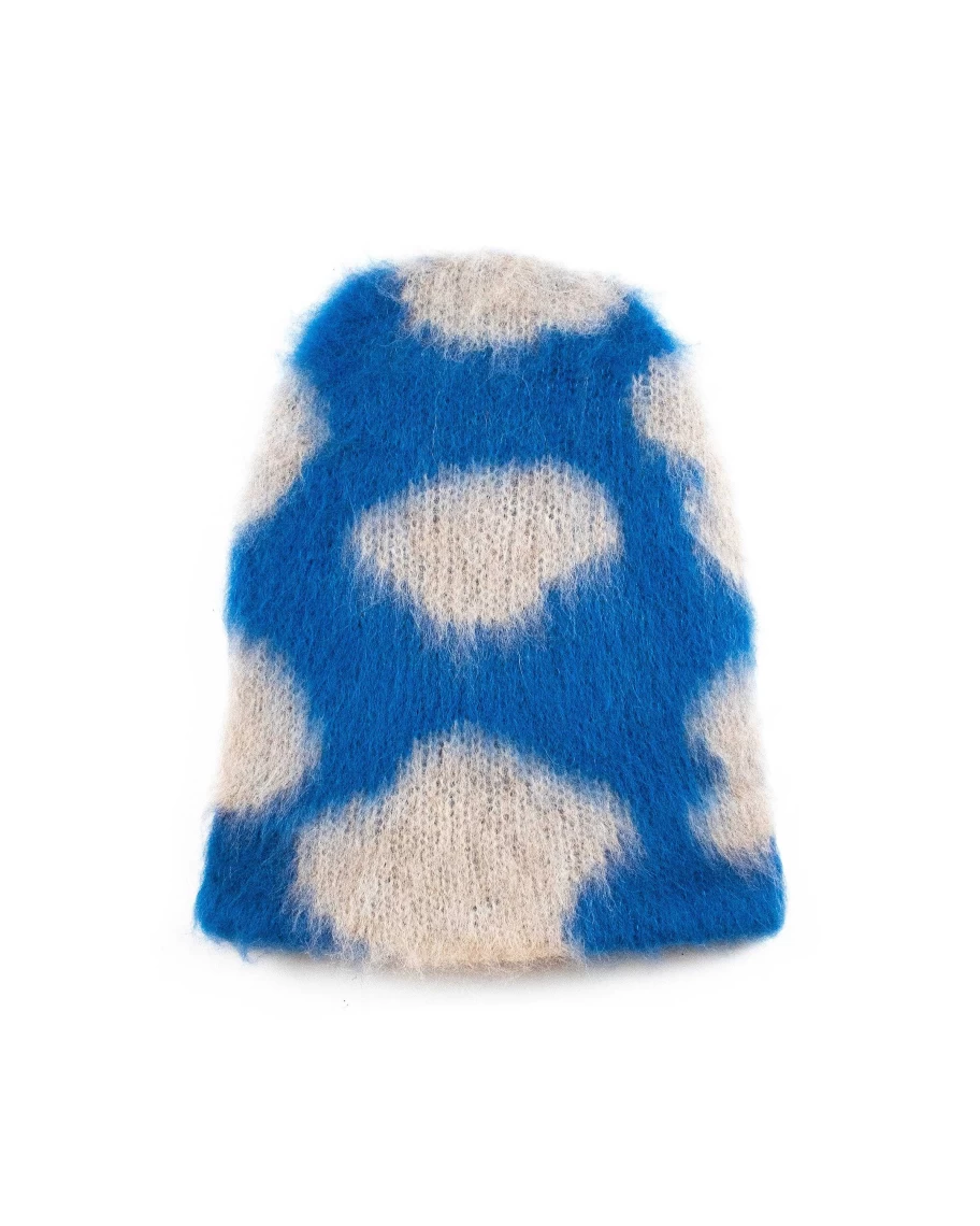 Cow Print Beanie - Taupe