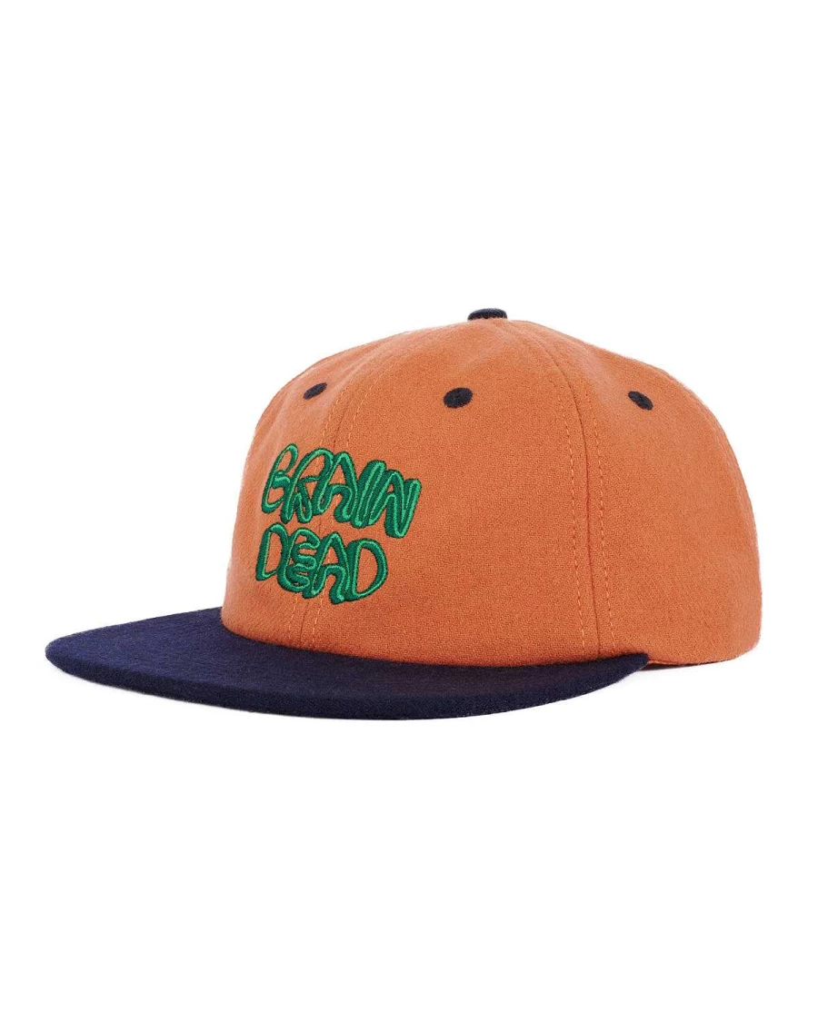 Plato Wool 6 Panel Cap - Orange