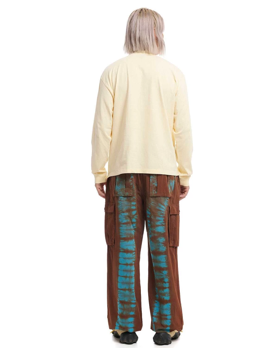 Brain Dead Zebra Dye Flight Pants - Brown Multi Camo Print Streetwear Cargo Trousers